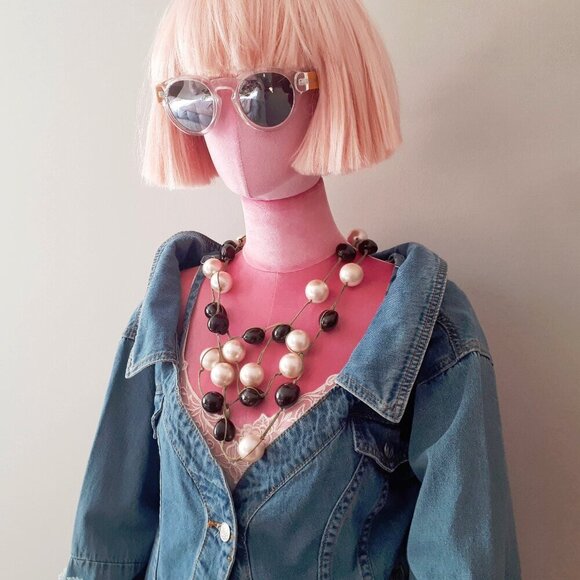 EUC Mustard Seed blue medium wash denim jacket with strap detail, M - Picture 5 of 12